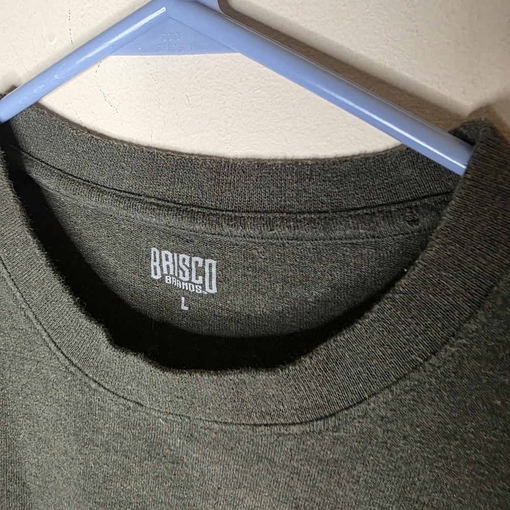 Brisco Mushroom Graphic Tee Don't Panic It's Organic, Grayish Green Size Large - Picture 5 of 7